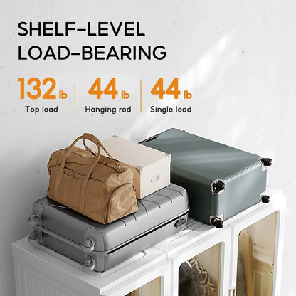 Portable Transparent Wardrobe Closet StorageOrganizer for Clothes Folding Plastic Wardrobewith Magnetic Door and Easy Assembly climavate