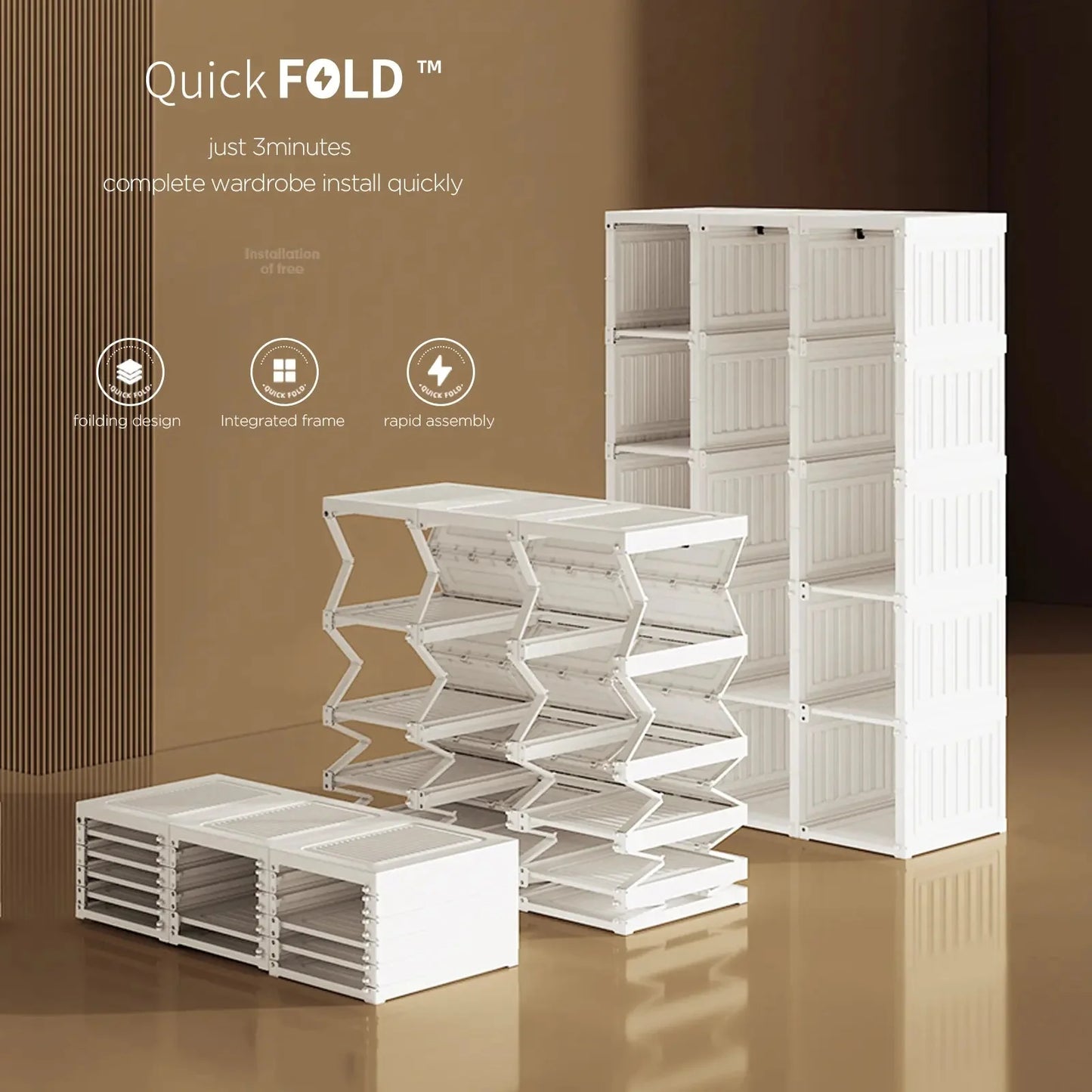 Portable Transparent Wardrobe Closet StorageOrganizer for Clothes Folding Plastic Wardrobewith Magnetic Door and Easy Assembly climavate